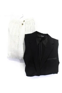 Cut25 Dotti Womens Blazer Sweater Black White Size 4 Extra Large Lot 2 - Picture 1 of 3