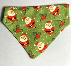 Überhalsband Slide On Haustier Hund Katze Bandana WEIHNACHTEN KLEINE WEIHNACHTSMÄNNER KLEIN - Bild 1 von 1