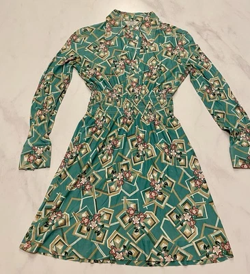 Vestido CRACKER BARREL De Colección Años 70 Cuello Abotonado Floral Manga Larga 9 Foto 1 de 4