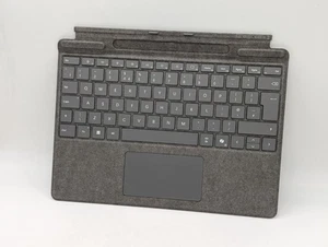 Microsoft Signature Keyboard for Surface Pro 9 8 X cover Alcantara platinum UK - Picture 1 of 18