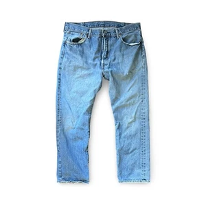 Levi's 501 Jeans Men's 33x30 Blue Denim Straight Leg Button Fly Cotton - Picture 1 of 8