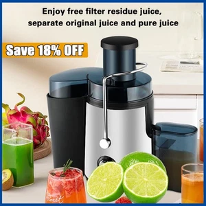 1000W Juicer Machine Whole Fruit Vegetable Juice Extractor Stainless Steel 500ML - Picture 1 of 23