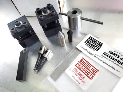 Sherline Micro Lote de 9 Peças/Ferramentas/Acessórios Sortidos Excelente Estado - Imagem 1 de 4