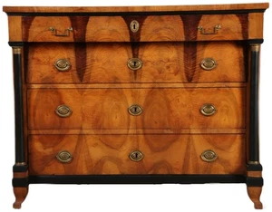Antike Empire Kommode mit ausgesuchten Furnierbild um 1810 Nussbaum - Bild 1 von 24
