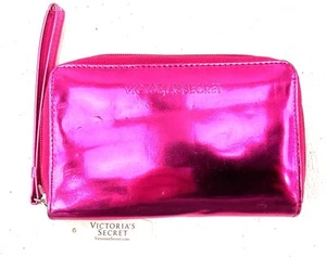 Victoria's Secret Metallic Hot Pink Wristlet - Picture 1 of 3