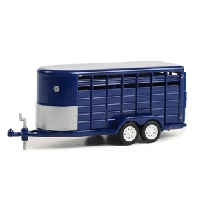 1/64 14ft Bumper Hitch Livestock Trailer, Dark Blue, Hitch & Tow Trailers, 30425 - Picture 1 of 3