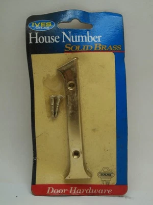 Casa IVES SCHLAGE de latón macizo número 1 lista para instalar retro nueva sellada Foto 1 de 2