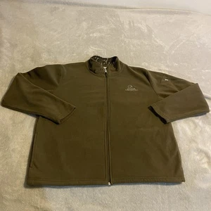 Ducks Unlimited Jacket Men XL Olive Green Fleece Outdoors Full Zip Hunting Logo - Picture 1 of 9