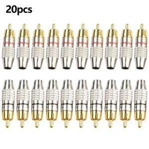 20pcs Adapter Connectors Gold Plated Soldering for Audio Speakers/Amplifiers - Picture 1 of 24