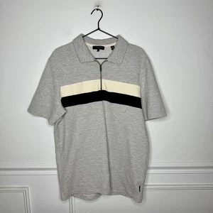 Polo uomo Ted Baker Daldin collo zip maglia elasticizzata taglia 4/US Large - Foto 1 di 8