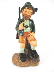 Jäger mit Gewehr lustige Funny Beruf Figur Profession 21 cm Neu - Picture 1 of 6