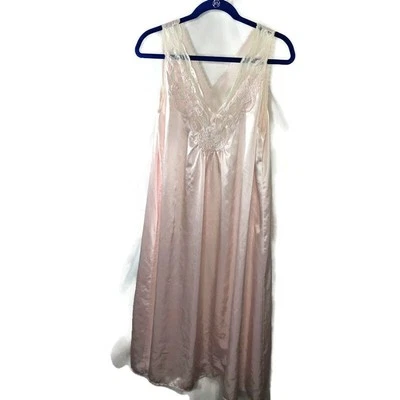 Camisón largo vintage Natori Saks Fifth Avenue de encaje y satén talla pequeña  Foto 1 de 4
