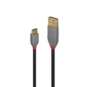 LINDY 36897 0.15 m Anthra Line USB 2.0 Type C to Female A Cable - Black - Picture 1 of 2