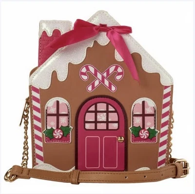 Bolso Bandolera Betsey Johnson Pan de Jengibre XOHoliday Casa Pan de Jengibre Nuevo con Etiquetas Foto 1 de 4