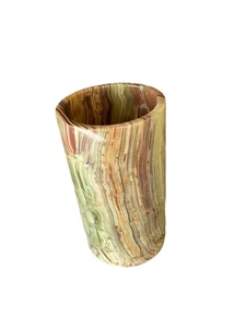 Vtg. Excellent Color Quality Natural ONYX Handcrafted Tumbler Cup Pakistan - Picture 1 of 6
