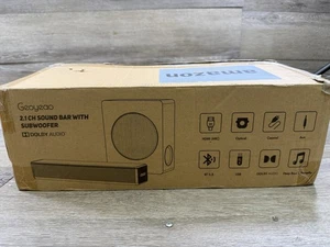Geoyao 2.1 CH Sound Bar with Subwoofer for TV Bluetooth 5.3 Dolby Audio HDMI ARC - Picture 1 of 14