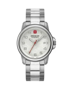 SWISS MILITARY HANOWA Men Analog Quartz Casual Watch Classic Dress White Dial Wa - Picture 1 of 1