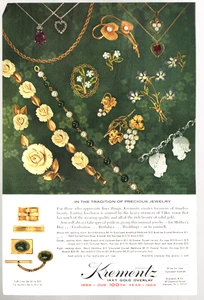 1965 Krementz Printanzeige in der Tradition der Edelschmuck Tracht - Bild 1 von 1