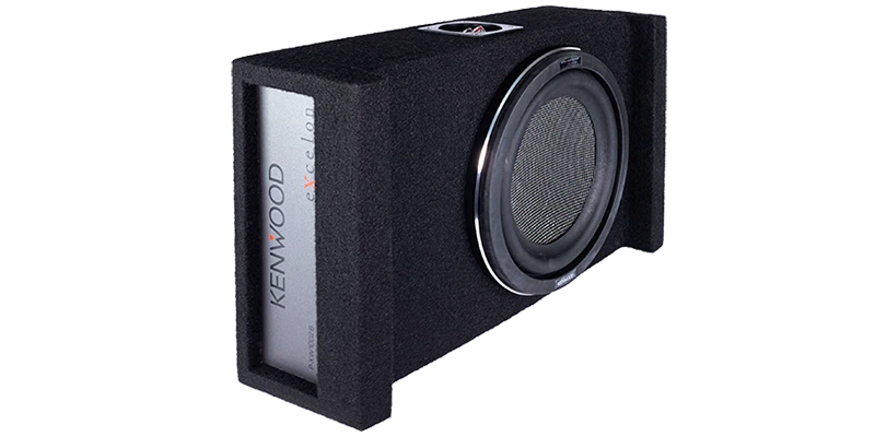 Kenwood P-XW1002B Enclosed Non-Powered 10 Inch Subwoofer 1000W Peak Power Black - Image 1 of 4