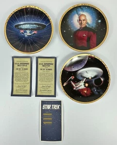 Star Trek Collection Plates The Hamilton Collection Next Generation & Voyagers - Picture 1 of 10