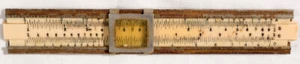 RARE ALDERMAN EARLY CELLULOID OR BONE STEEL FRAMED SLIDE RULE - Picture 1 of 2
