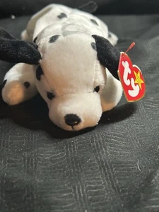 TY Beanie Baby DOTTY the Dalmation Dog Black Ears Tail 1996 MWMTs - Picture 1 of 6