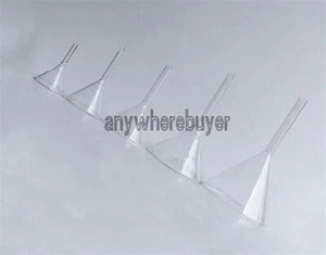 Mehrere Größen 30/40/50/60/75/90 mm kurzer Schaft dick Klarglas Labortrichter - Bild 1 von 1