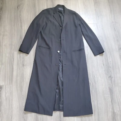 Vintage Ralph Lauren Trench Coat Womens Large Oversized Grunge Vampire Goth Punk - Image 1 of 4