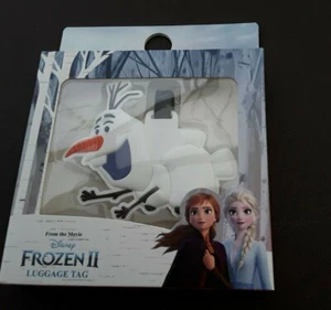 DISNEY Frozen 2 Movie Olaf Snowman Kids Luggage Case Bag ID Address Tag Holiday - Picture 1 of 2