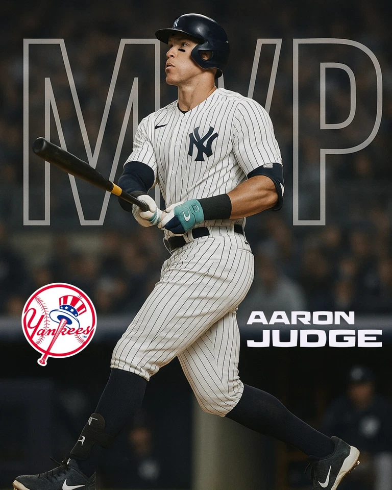 AARON JUDGE 8X10 PHOTO NEW YORK YANKEES 2024 AL MVP - Image 1 of 1