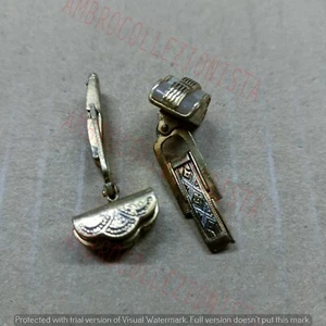 Coppia di Gemelli Vintage Stile Liberty con Inserti in Madreperla - Foto 1 di 5