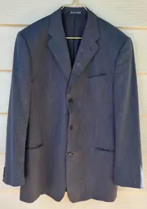 Jhane Barnes Pinstripe gray/blue Wool Lindsay Men's Jacket/Blazer Italy 42 - Picture 1 of 11