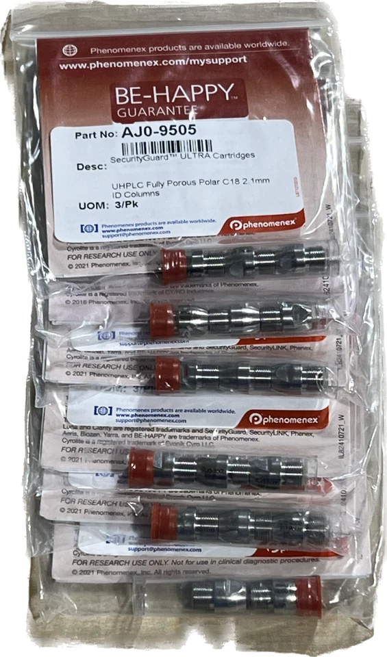 Phenomenex SecurityGaurd Ultra Cartridges AJ0-9505 3/pk