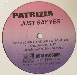 PATRIZIA "JUST SAY YES" Vinyl 12" Vinyl Roza Records roza7559 *NEW SEALED* - Foto 1 di 6