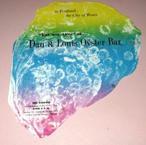 Dan and Louis Austernbar Speisekarte Portland Oregon ODER Meeresfrüchte Restaurant 50er - Bild 1 von 5