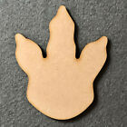 Wooden Dinosaur Foot Print Shapes Claw Paws Trex, Mdf Embellishments Craft Blank