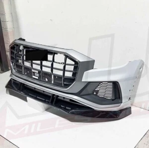 Parachoques delantero negro brillante labio divisor inferior audi q8 4m 2019-2022 - Imagen 1 de 8