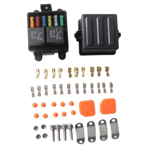 Caja bloque fusibles relé coche 12V/24V 40A/80A 3-12 vías con precables varios modelos - Imagen 1 de 25