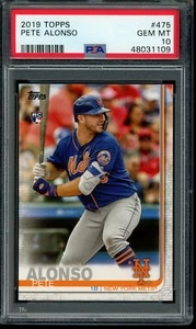 2019 Topps Series 2 Pete Alonso RC #475 PSA 10 Gem Mint Rookie Mets NYM 48031109 - Picture 1 of 2