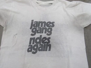 Vintage 1970's T-Shirt - Joe Walsh & The James Gang - Rides Again -Promo 1970 - Picture 1 of 7
