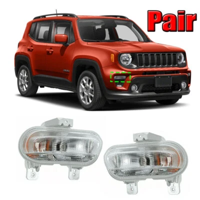 2Pcs For 2019-2021 Jeep Renegade LH&RH Front DRL Parking Turn Signal Fog Light - Image 1 of 4