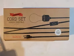 West Elm Plug In Light Pendant Cord Set In Gray/White - Picture 1 of 3