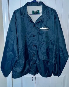 USN Navy USS Topeka CLG-8 Men's Jacket XL Blue Satin Button Up USA - Picture 1 of 6