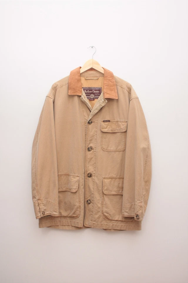 万宝路经典米色 3 口袋西装外套 XL 男式 — 第 1/4 张图片