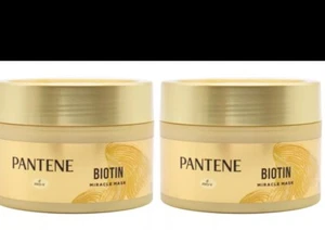 2 x PANTENE 190ml BIOTIN MIRACLE HAIR MASK 100% BRAND NEW - Picture 1 of 3