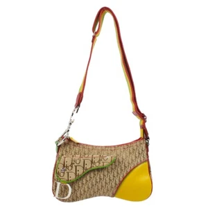 Christian Dior Rasta-Color Trotter Saddle Shoulder Bag 08RU 0034 172575 - Picture 1 of 8
