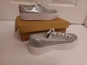 Scarpe décolleté platform argento glitter taglia 6 - Foto 1 di 8