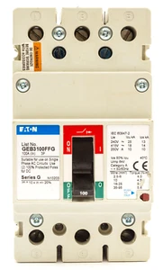 Eaton MCCB 100 Triple Pole 100A 3 Phase Series G GEB3100FFG GEE3100FFG MwSt INC - Bild 1 von 6