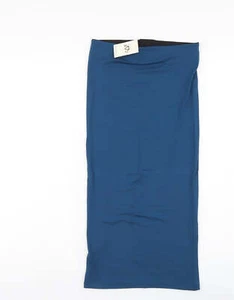 Miss Selfridge Womens Blue Viscose Blend Skirt Size 6 - Picture 1 of 12