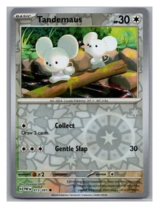 2024 Pokémon Reverse Hologram trading Card BASIC #073 091 Tandemaus (TCG,CCG) - Picture 1 of 2